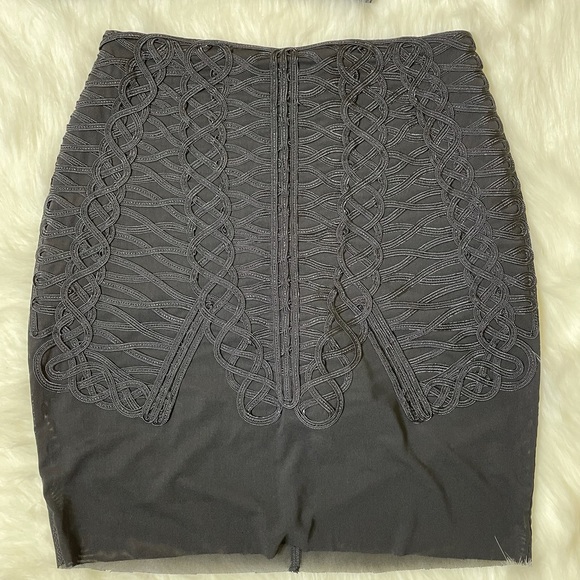 2piece black Bebe skirt set with mesh - Picture 5 of 10